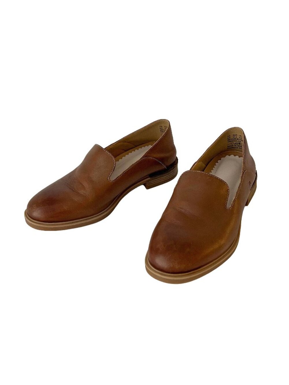 Hush Puppies cognac leather loafers